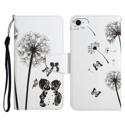 Painted Pattern Horizontal Flip Leather Case with Holder & Card Slot & Wallet, For iPhone X / XS, For iPhone SE 2022 / SE 2020 / 8 / 7, For iPhone 8 Plus & 7 Plus