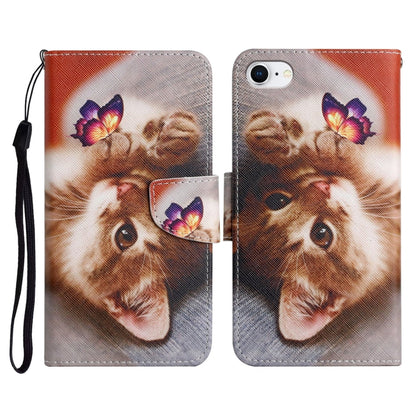 Painted Pattern Horizontal Flip Leather Case with Holder & Card Slot & Wallet, For iPhone X / XS, For iPhone SE 2022 / SE 2020 / 8 / 7, For iPhone 8 Plus & 7 Plus