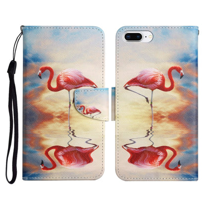 Painted Pattern Horizontal Flip Leather Case with Holder & Card Slot & Wallet, For iPhone X / XS, For iPhone SE 2022 / SE 2020 / 8 / 7, For iPhone 8 Plus & 7 Plus