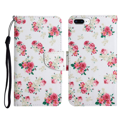 Painted Pattern Horizontal Flip Leather Case with Holder & Card Slot & Wallet, For iPhone X / XS, For iPhone SE 2022 / SE 2020 / 8 / 7, For iPhone 8 Plus & 7 Plus