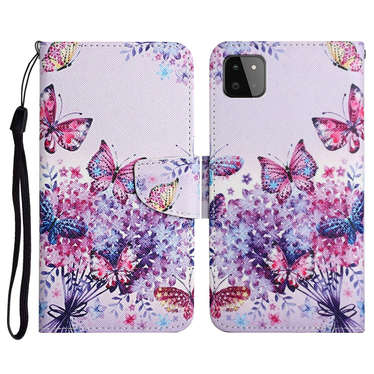 Painted Pattern Horizontal Flip Leather Case with Holder & Card Slot & Wallet, For Samsung Galaxy A22, For Samsung Galaxy A22 5G