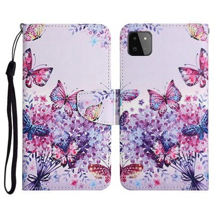 Painted Pattern Horizontal Flip Leather Case with Holder & Card Slot & Wallet, For Samsung Galaxy A22, For Samsung Galaxy A22 5G
