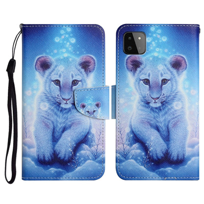 Painted Pattern Horizontal Flip Leather Case with Holder & Card Slot & Wallet, For Samsung Galaxy A22, For Samsung Galaxy A22 5G