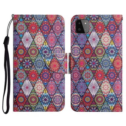 Painted Pattern Horizontal Flip Leather Case with Holder & Card Slot & Wallet, For Samsung Galaxy A22, For Samsung Galaxy A22 5G
