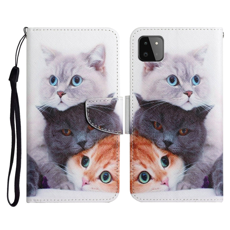 Painted Pattern Horizontal Flip Leather Case with Holder & Card Slot & Wallet, For Samsung Galaxy A22, For Samsung Galaxy A22 5G