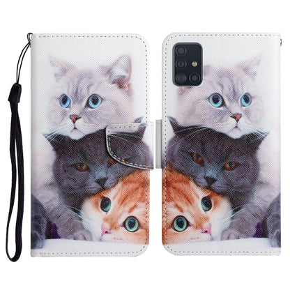 Painted Pattern Horizontal Flip Leather Case with Holder & Card Slot & Wallet, For Samsung Galaxy A50, For Samsung Galaxy A51