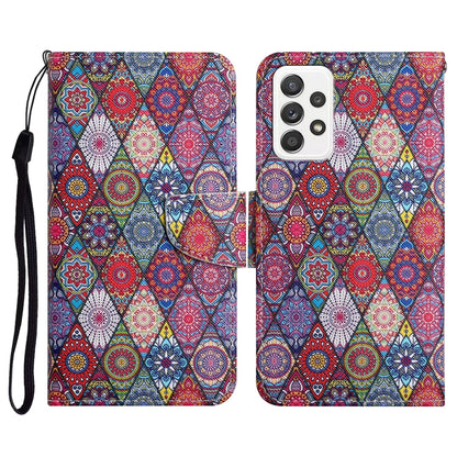 Painted Pattern Horizontal Flip Leather Case with Holder & Card Slot & Wallet, For Samsung Galaxy A52 5G / 4G, For Samsung Galaxy A70