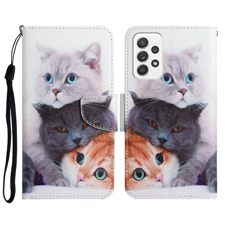 Painted Pattern Horizontal Flip Leather Case with Holder & Card Slot & Wallet, For Samsung Galaxy A52 5G / 4G, For Samsung Galaxy A70