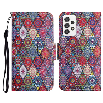 Painted Pattern Horizontal Flip Leather Case with Holder & Card Slot & Wallet, For Samsung Galaxy A71, For Samsung Galaxy A72 5G / 4G