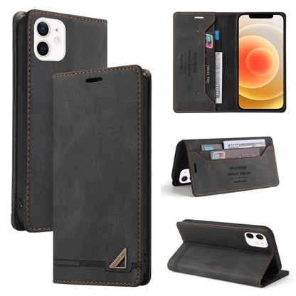 Skin Feel Anti-theft Brush Horizontal Flip Leather Case with Holder & Card Slots & Wallet, For iPhone 13 Pro Max, For iPhone 13 Pro, For iPhone 13, For iPhone 13 mini, For iPhone 12 Pro Max, For iPhone 12 / 12 Pro, For iPhone 12 mini                   ...
