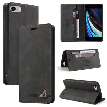 Skin Feel Anti-theft Brush Horizontal Flip Leather Case with Holder & Card Slots & Wallet, For iPhone X / XS, For iPhone SE 2022 / SE 2020 / 8 / 7, For iPhone 8 Plus & 7 Plus