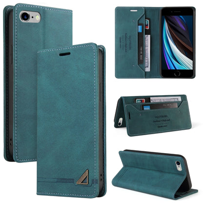 Skin Feel Anti-theft Brush Horizontal Flip Leather Case with Holder & Card Slots & Wallet, For iPhone X / XS, For iPhone SE 2022 / SE 2020 / 8 / 7, For iPhone 8 Plus & 7 Plus