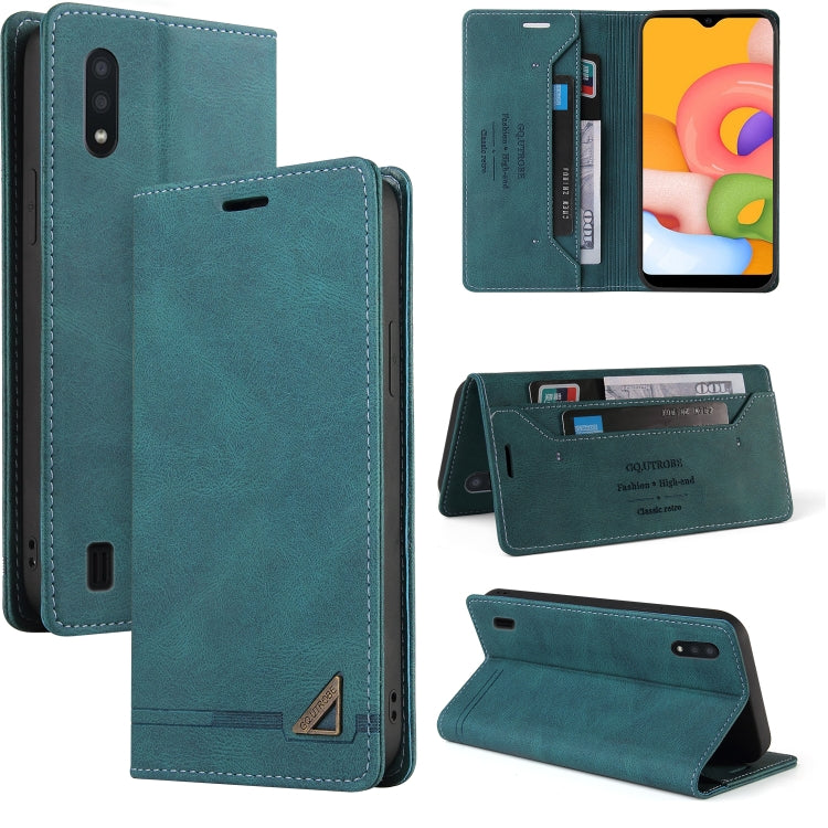 Skin Feel Anti-theft Brush Horizontal Flip Leather Case with Holder & Card Slots & Wallet, For Samsung Galaxy A01, For Samsung Galaxy A02, For Samsung Galaxy A02s EU Edition, For Samsung Galaxy A03s 164mm, For Samsung Galaxy A10, For Samsung Galaxy A10...