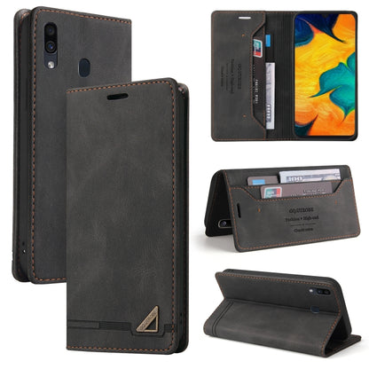 Skin Feel Anti-theft Brush Horizontal Flip Leather Case with Holder & Card Slots & Wallet, For Samsung Galaxy A01, For Samsung Galaxy A02, For Samsung Galaxy A02s EU Edition, For Samsung Galaxy A03s 164mm, For Samsung Galaxy A10, For Samsung Galaxy A10...