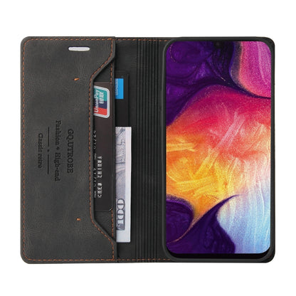 Skin Feel Anti-theft Brush Horizontal Flip Leather Case with Holder & Card Slots & Wallet, For Samsung Galaxy A70