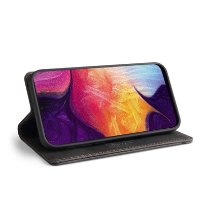 Skin Feel Anti-theft Brush Horizontal Flip Leather Case with Holder & Card Slots & Wallet, For Samsung Galaxy A70