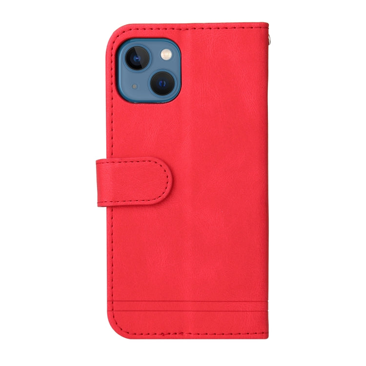 Skin Feel Life Tree Metal Button Horizontal Flip Leather Case with Holder & Card Slot & Wallet & Photo Frame & Strap, For iPhone 13 mini, For iPhone 13, For iPhone 13 Pro, For iPhone 13 Pro Max, For iPhone 12 mini, For iPhone 12 / 12 Pro               ...