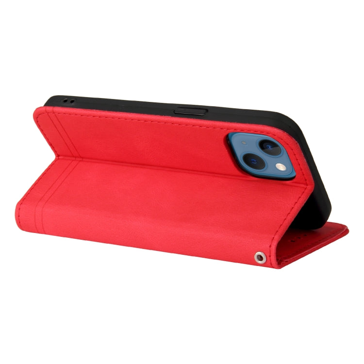 Skin Feel Life Tree Metal Button Horizontal Flip Leather Case with Holder & Card Slot & Wallet & Photo Frame & Strap, For iPhone 13 mini, For iPhone 13, For iPhone 13 Pro, For iPhone 13 Pro Max, For iPhone 12 mini, For iPhone 12 / 12 Pro               ...