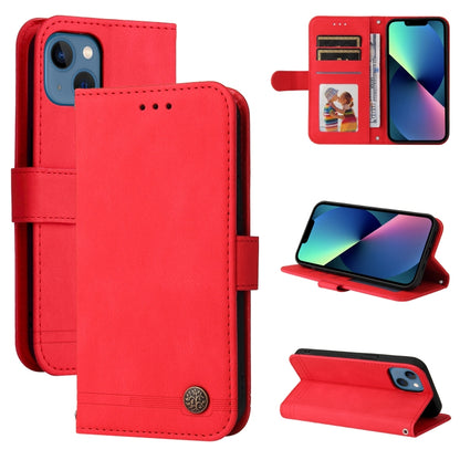 Skin Feel Life Tree Metal Button Horizontal Flip Leather Case with Holder & Card Slot & Wallet & Photo Frame & Strap, For iPhone 13 mini, For iPhone 13, For iPhone 13 Pro, For iPhone 13 Pro Max, For iPhone 12 mini, For iPhone 12 / 12 Pro               ...