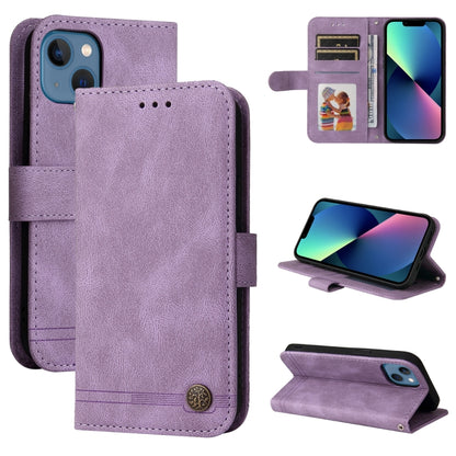 Skin Feel Life Tree Metal Button Horizontal Flip Leather Case with Holder & Card Slot & Wallet & Photo Frame & Strap, For iPhone 13 mini, For iPhone 13, For iPhone 13 Pro, For iPhone 13 Pro Max, For iPhone 12 mini, For iPhone 12 / 12 Pro               ...