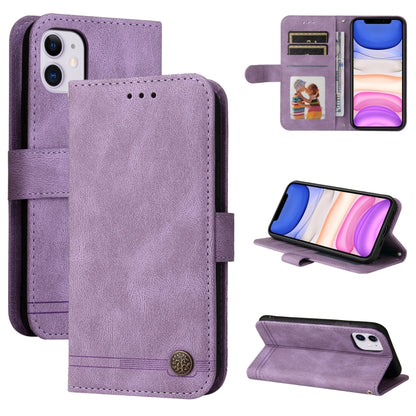 Skin Feel Life Tree Metal Button Horizontal Flip Leather Case with Holder & Card Slot & Wallet & Photo Frame & Strap, For iPhone 13 mini, For iPhone 13, For iPhone 13 Pro, For iPhone 13 Pro Max, For iPhone 12 mini, For iPhone 12 / 12 Pro               ...