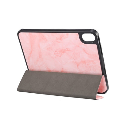 Marble Texture Smart Leather Tablet Case with 3-Folding Holder & Pen Slot, For iPad mini 6 / mini 2024