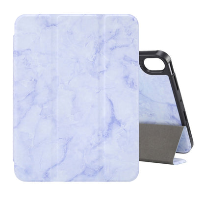 Marble Texture Smart Leather Tablet Case with 3-Folding Holder & Pen Slot, For iPad mini 6 / mini 2024