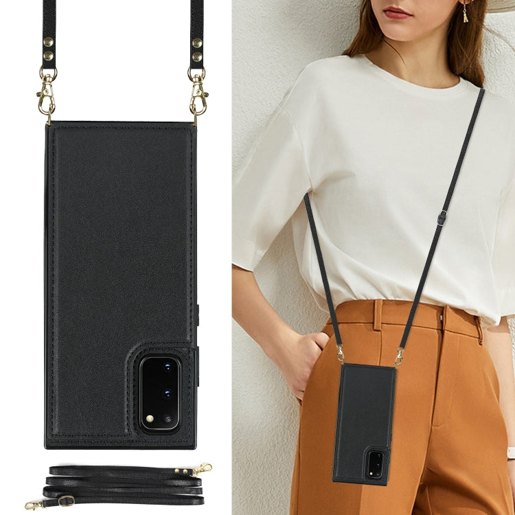 Cross-body Square Double Buckle Flip Card Bag TPU+PU Case with Card Slots & Wallet & Photo & Strap, For Samsung Galaxy Note20, For Samsung Galaxy Note20 Ultra, For Samsung Galaxy S20, For Samsung Galaxy S20 Ultra, For Samsung Galaxy S20 FE             ...