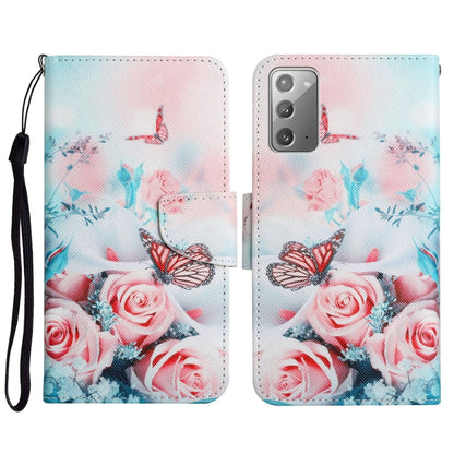 Painted Pattern Horizontal Flip Leather Case with Holder & Card Slot & Wallet, For Samsung Galaxy Note20, For Samsung Galaxy Note20 Ultra