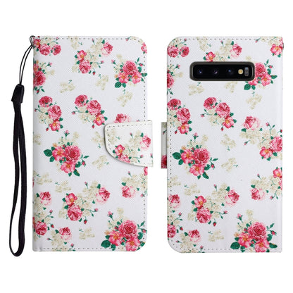 Painted Pattern Horizontal Flip Leather Case with Holder & Card Slot & Wallet, For Samsung Galaxy S10, For Samsung Galaxy S10+