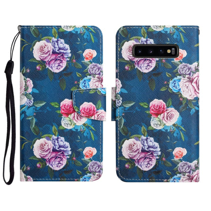 Painted Pattern Horizontal Flip Leather Case with Holder & Card Slot & Wallet, For Samsung Galaxy S10, For Samsung Galaxy S10+