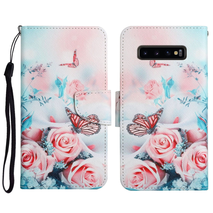 Painted Pattern Horizontal Flip Leather Case with Holder & Card Slot & Wallet, For Samsung Galaxy S10, For Samsung Galaxy S10+