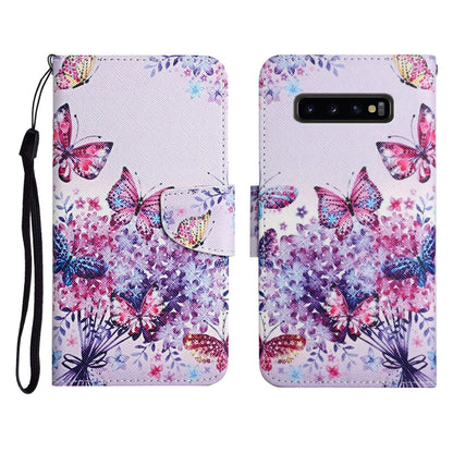 Painted Pattern Horizontal Flip Leather Case with Holder & Card Slot & Wallet, For Samsung Galaxy S10, For Samsung Galaxy S10+