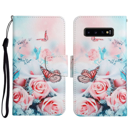 Painted Pattern Horizontal Flip Leather Case with Holder & Card Slot & Wallet, For Samsung Galaxy S10, For Samsung Galaxy S10+