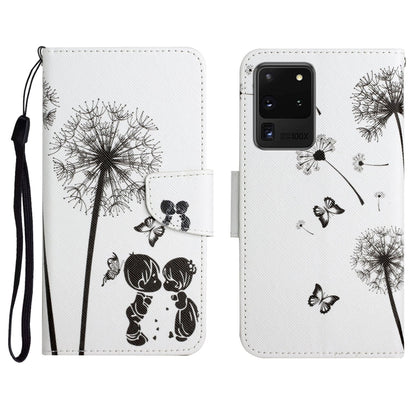 Painted Pattern Horizontal Flip Leather Case with Holder & Card Slot & Wallet, For Samsung Galaxy S20 Ultra, For Samsung Galaxy S21 5G