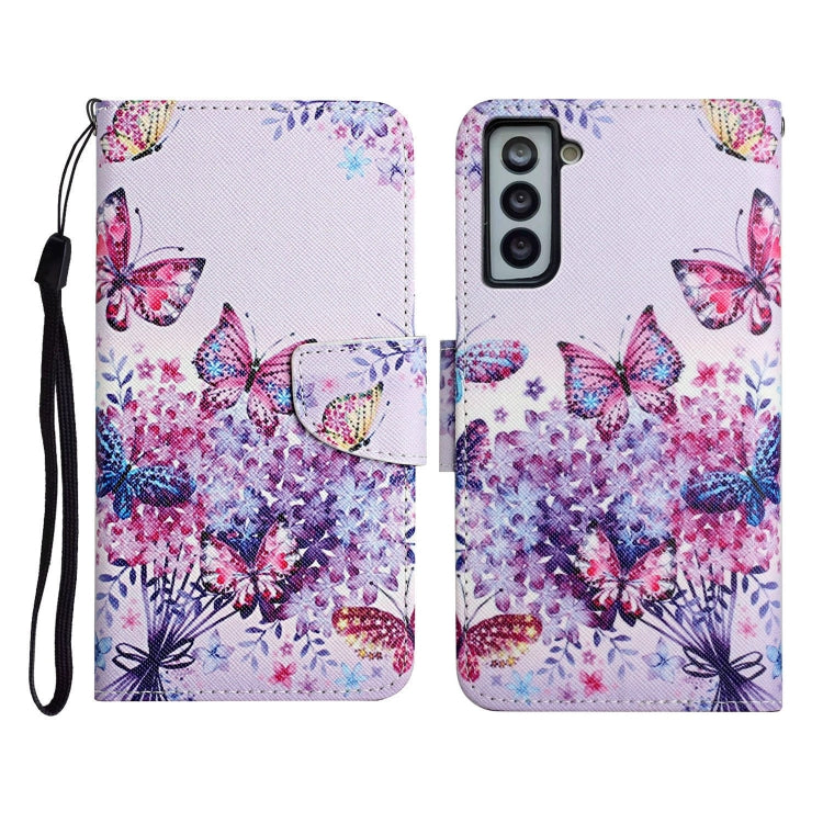 Painted Pattern Horizontal Flip Leather Case with Holder & Card Slot & Wallet, For Samsung Galaxy S21 FE 5G, For Samsung Galaxy S21+ 5G