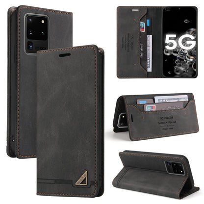 Skin Feel Anti-theft Brush Horizontal Flip Leather Case with Holder & Card Slots & Wallet, For Samsung Galaxy S21 5G, For Samsung Galaxy S21+ 5G, For Samsung Galaxy S21 Ultra 5G, For Samsung Galaxy S21 FE 5G, For Samsung Galaxy S20                     ...