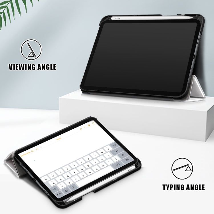 Painted Pattern TPU Horizontal Flip Leather Case with Three-folding Holder & Pen Slot & Sleep / Wake-up Function, For iPad mini 2024 / mini 6