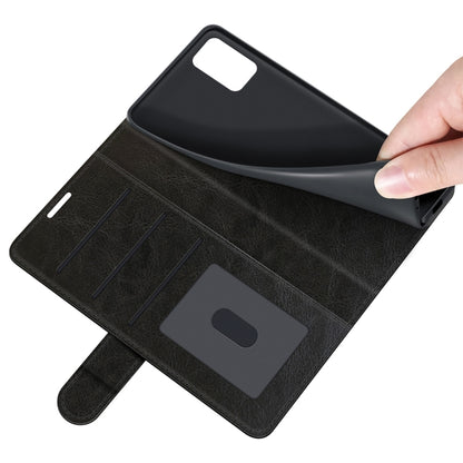 R64 Texture Single Horizontal Flip Protective Case with Holder & Card Slots & Wallet& Photo Frame, For Samsung Galaxy A03s 166mm