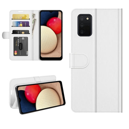 R64 Texture Single Horizontal Flip Protective Case with Holder & Card Slots & Wallet& Photo Frame, For Samsung Galaxy A03s 166mm