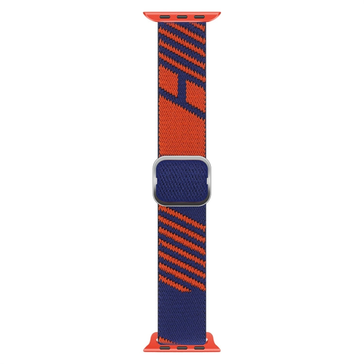 Two-color Nylon Braid Replacement Wrist Strap Watchband For Apple Watch Series, 7 41mm / 6&SE&5&4 40mm / 3&2&1 38mm, 7 45mm / 6&SE&5&4 44mm / 3&2&1 42mm