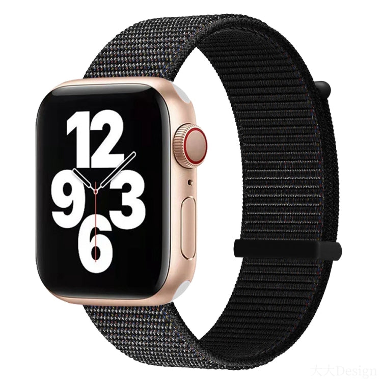 Hook and Loop Fastener Dual Section Replacement Watchband For Apple Watch Series, 7 41mm / 6&SE&5&4 40mm / 3&2&1 38mm, 7 45mm / 6&SE&5&4 44mm / 3&2&1 42mm