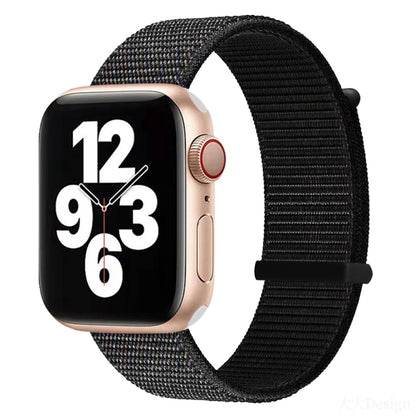 Hook and Loop Fastener Dual Section Replacement Watchband For Apple Watch Series, 7 41mm / 6&SE&5&4 40mm / 3&2&1 38mm, 7 45mm / 6&SE&5&4 44mm / 3&2&1 42mm