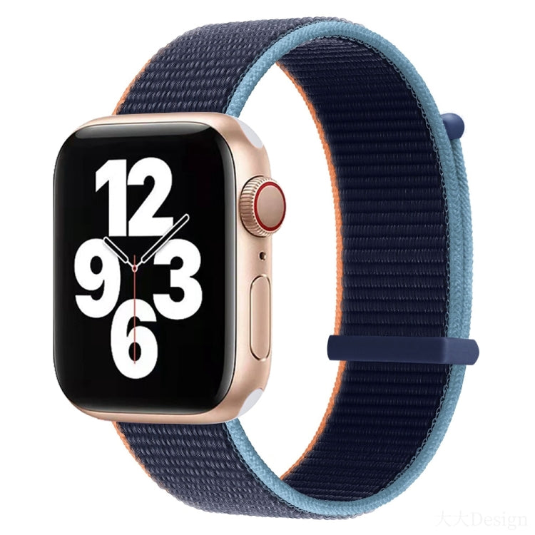 Hook and Loop Fastener Dual Section Replacement Watchband For Apple Watch Series, 7 41mm / 6&SE&5&4 40mm / 3&2&1 38mm, 7 45mm / 6&SE&5&4 44mm / 3&2&1 42mm