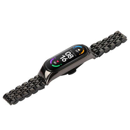 Seven-beads Stainless Steel Replacement Strap Watchband, For Xiaomi Mi Band 6 / 5, For Xiaomi Mi Band 4 / 3