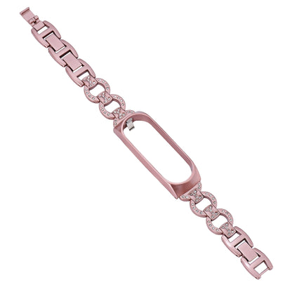8-shaped Diamond Alloy Replacement Strap Watchband, For Xiaomi Mi Band 6 / 5, For Xiaomi Mi Band 4 / 3