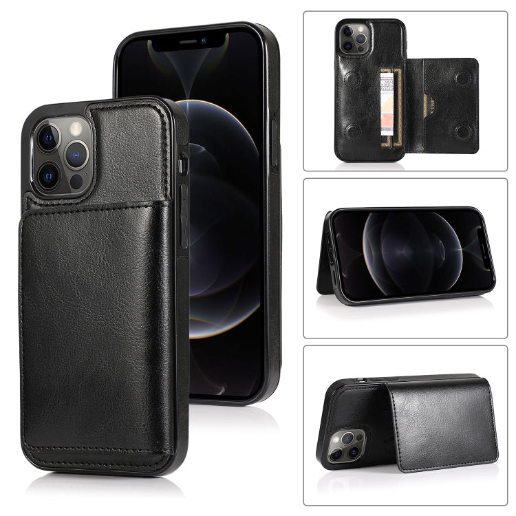 Shockproof PU + TPU Protective Case with Card Slots & Holder, For iPhone 13 mini, For iPhone 13, For iPhone 13 Pro, For iPhone 13 Pro Max