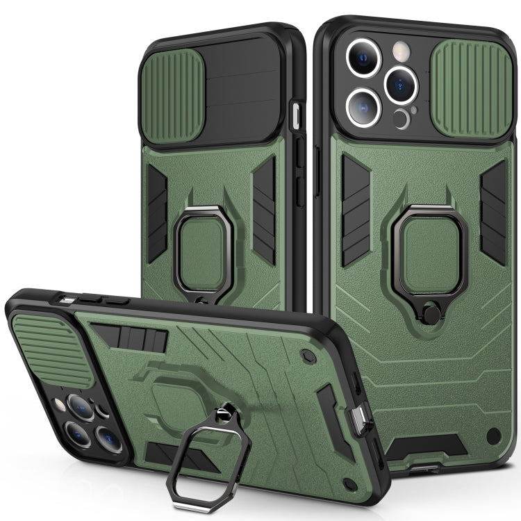 Sliding Camera Cover Design TPU + PC Shockproof Case with Ring Holder, For iPhone 13 mini, For iPhone 13, For iPhone 13 Pro, For iPhone 13 Pro Max