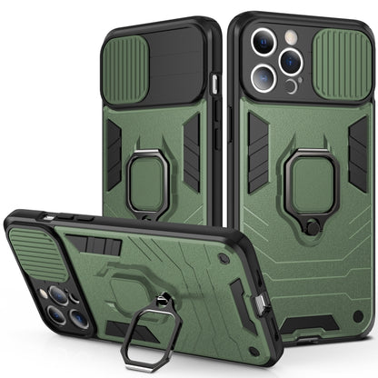 Sliding Camera Cover Design TPU + PC Shockproof Case with Ring Holder, For iPhone 13 mini, For iPhone 13, For iPhone 13 Pro, For iPhone 13 Pro Max