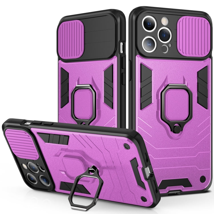 Sliding Camera Cover Design TPU + PC Shockproof Case with Ring Holder, For iPhone 13 mini, For iPhone 13, For iPhone 13 Pro, For iPhone 13 Pro Max